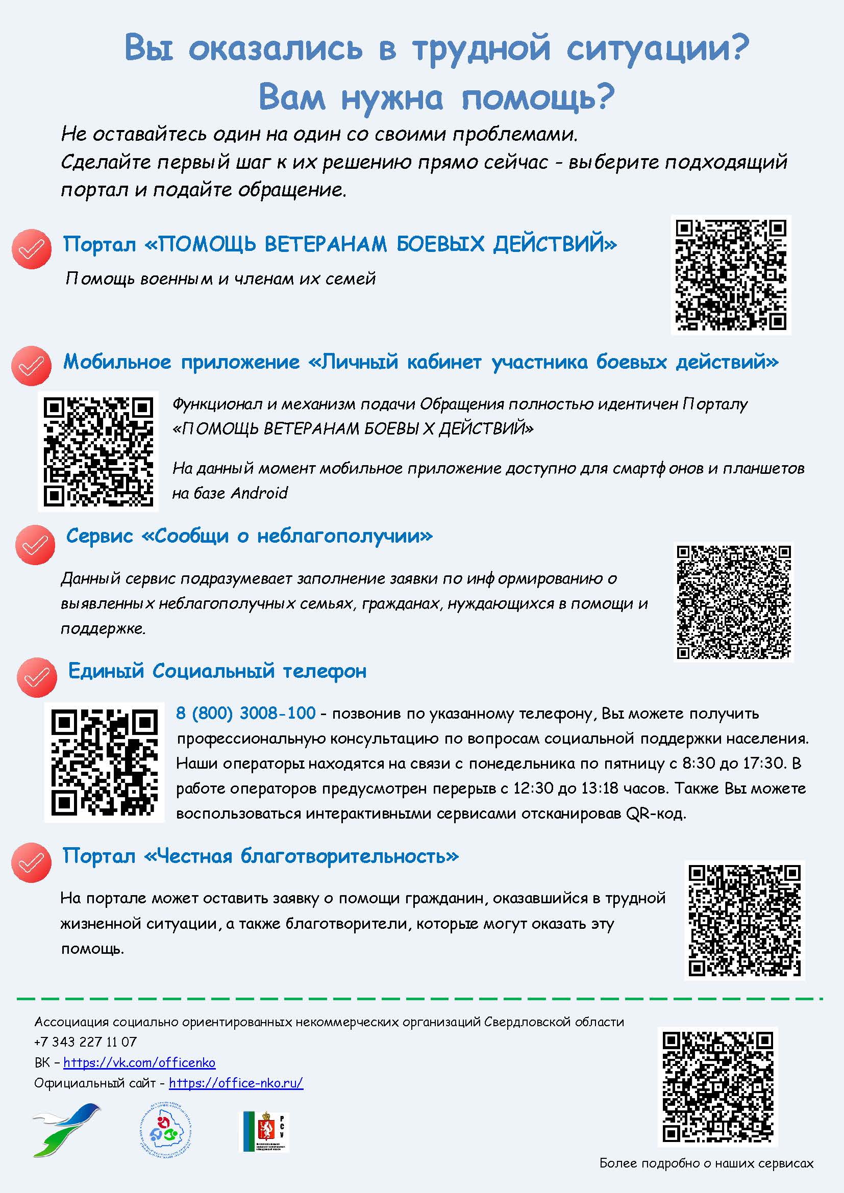 Инфолист на сайт